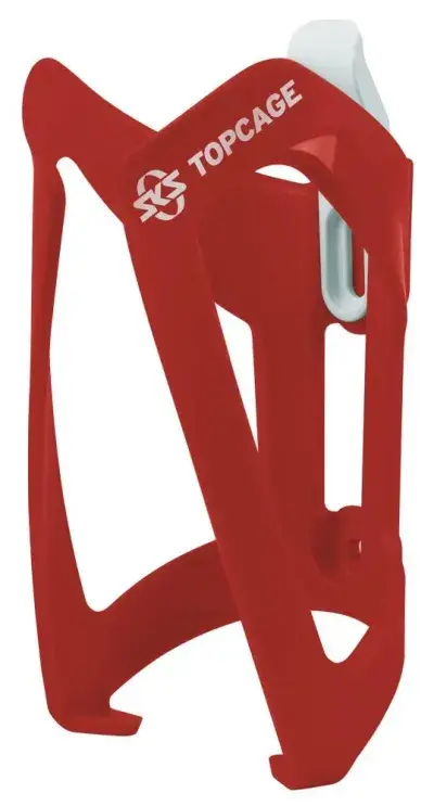 SKS Flaschenhalter Topcage rot  robuster und leichter Flaschenhalter aus Kunststoff, ideal für MTB…