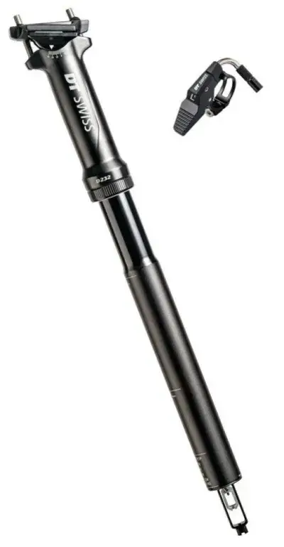 DT Swiss D 232 Vario-Sattelstütze 60 mm 30,9 mm Schwarz - Leichte Teleskopsattelstütze für Cross…