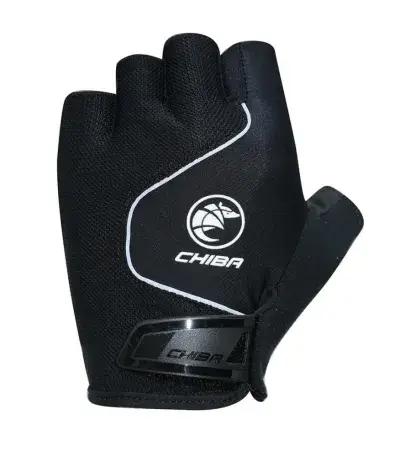 CHIBA Cool Air - Radhandschuhe kurz, schwarz, Größe M, atmungsaktiv, Gelpolsterung