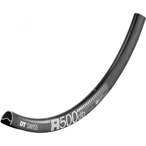 DT Swiss Felge R 500 Disc 28"/700C 28 Loch Schwarz - robuste Alltags-Laufradbasis