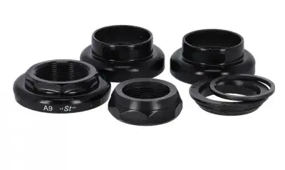Stronglight Steuersatz A9 Steel 1" schwarz, BSC Gewinde, Stahl, EC27/25,4 | EC27/26, Aufbauhöhe…