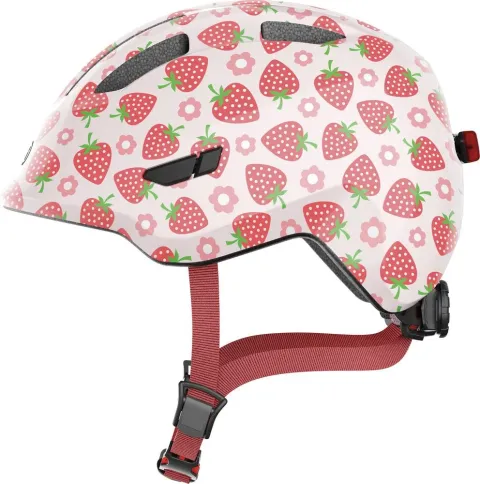 Abus Kinderhelm Smiley 3.0 LED rose strawberry M 50 bis 55cm