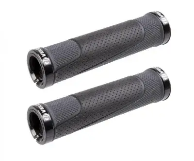 VELO D3 Alu-Gel Schraubgriffe 130 mm schwarz-grau - 3-Komponenten-Gel, Alu-Klemmringe, inkl.…