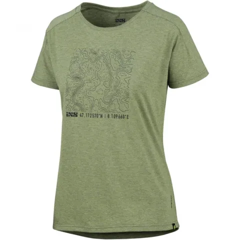 IXS Sports Division iXS Flow Girls Contour Tech Tee KL olive - atmungsaktives Bike-Shirt