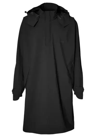Basil Mosse Regenponcho Unisex jet black Gr. M/L - wasserdicht 5.000 WP, atmungsaktiv 5.000 MVP,…