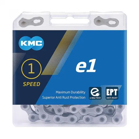 KMC Kette e1 EPT 1-fach Kette - 110 Glieder 1/2x3/32 silber für E-Bikes mit Mittelmotor und…
