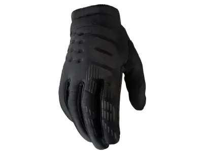 100% Brisker Youth Cold Weather Gloves M black - warmer Kinder-Winterhandschuh mit Top-Grip