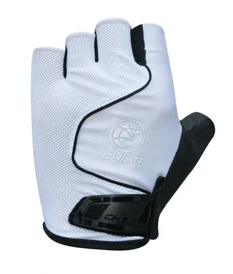 CHIBA Cool Air - Radhandschuhe kurz, weiß, atmungsaktiv, Gelpolsterung, Größe M