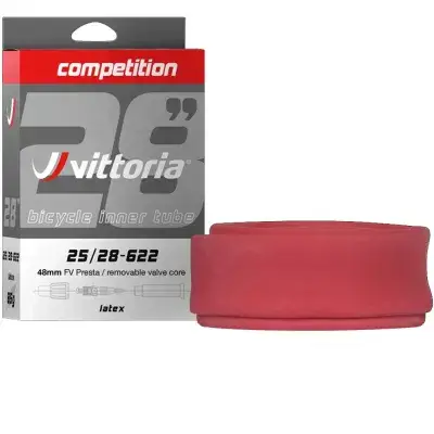 Vittoria Schlauch Competition Latex 25/28-622 SV 25 - Premium-Rennsportschlauch mit geringem…