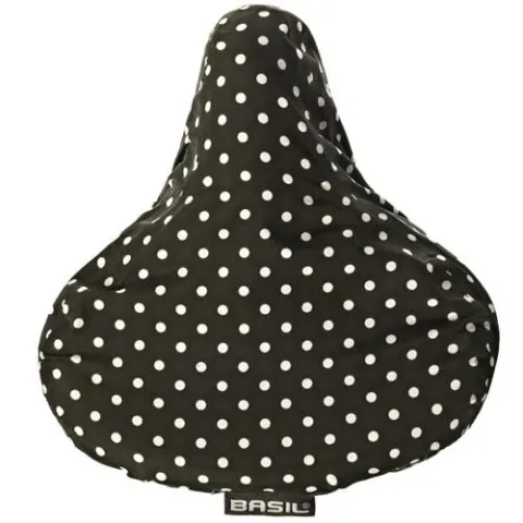 Basil Sattelbezug KATHARINA black dots
