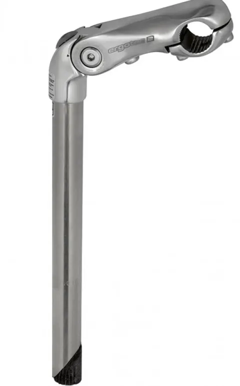 Ergotec Schaftvorbau Kobra Vario Ø 22,2 mm- Für Lenker mit 25,4 mm; 110 mm Edelstahl silber
