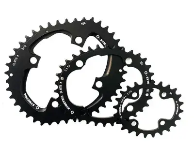 Stronglight Osymetric Kettenblatt Kit 104-64 MTB 3x10 42-34-24 Zähne schwarz oval Aluminium 4-Arm…