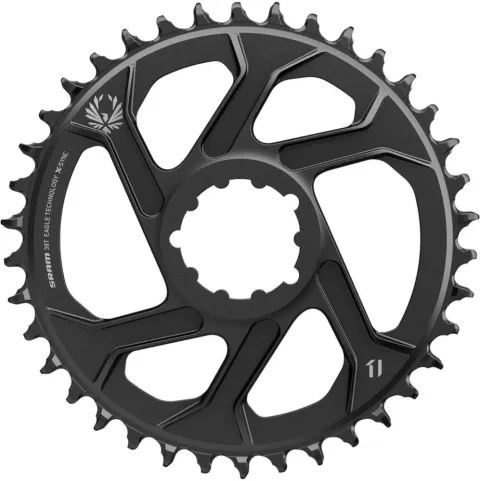 SRAM X-Sync2 SL Kettenblatt 38 Zähne, 6 mm Offset schwarz - Leichtes Eagle-Direktmount für XC-Power