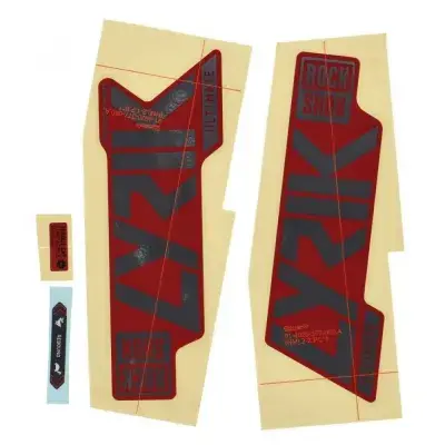 RockShox Gabel Decal-Kit Lyrik Ultimate 27|29 Zoll 11.4018.105.050 gloss Polar-Folie für rot