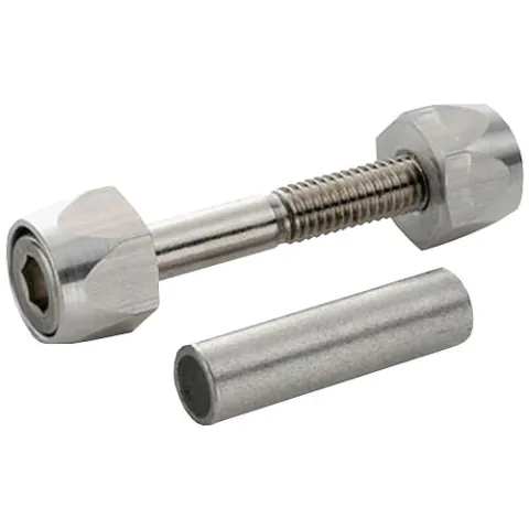 Fix Nippel Klemmschraube Sattelstütze M6 x 45 Millimeter - Innensechskant, Niro silber, mit Mutter…