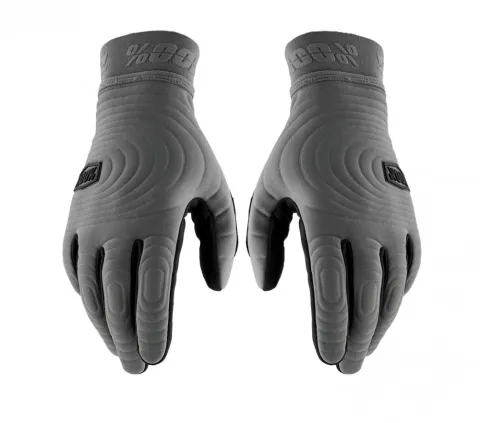 100% Brisker Xtreme Gloves L charcoal - maximaler Grip und Wetterschutz