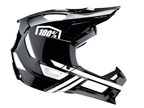 100% Trajecta helmet w/Fidlock XL black/white - leichter Fullface-Helm mit Top-Schutz