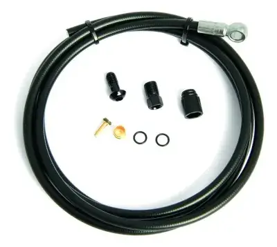 TEKTRO Bremsleitung Auriga mit Banjo 2000 mm Schwarz - Hydraulische Bremsleitung für…