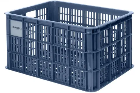 Basil Fahrradkiste L 40 Liter Blau aus recyceltem Kunststoff