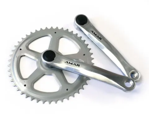 AMAR Kettenradgarnitur 46 Zähne 170 mm 4-Kant silber
