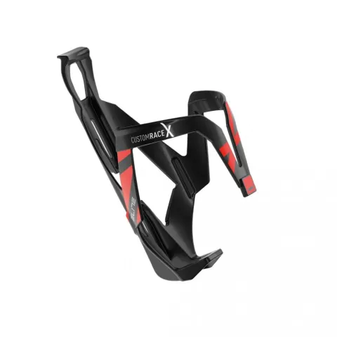ELITE Flaschenhalter Custom Race X Schwarz/Rot One Size Schwarz - leichter, sicherer Flaschenhalt