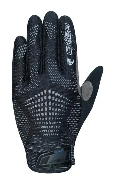 CHIBA Gel Performer - Radhandschuhe kurz, schwarz/schwarz, L