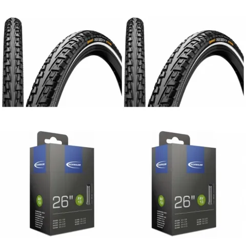 2x Reifen Continental Conti Ride Tour 26x1.75 + 2 x Schlauch Schwalbe AV13 40mm