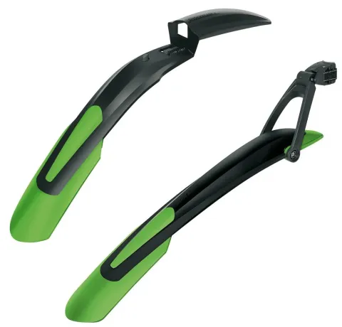 SKS SHOCKBLADE & X-BLADE Schutzblech-Set für 29" und 27,5" Plus, schwarz/grün, Quick-Release,…