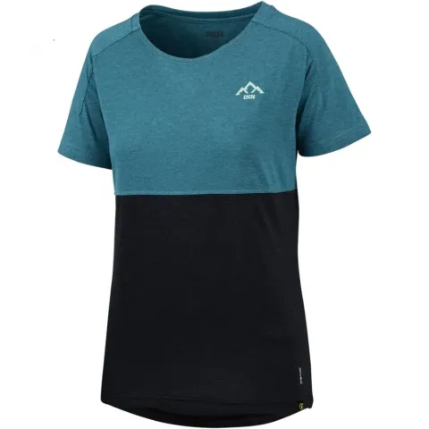 IXS Sports Division iXS Flow Girls Mountain Tech Tee KL Everglade/Black - atmungsaktives Bike-Shirt