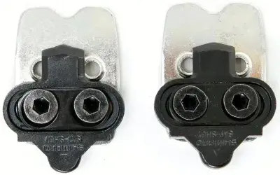 Shimano SPD Schuhplatten SM-SH51 mit Schrauben und Gegenplatte - Sicherer Klick für SPD-Pedale