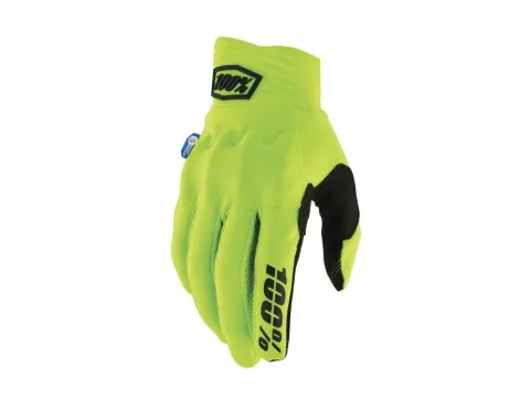 100% Cognito Smart Shock Gloves XL Fluo Yellow / Black - maximaler Aufprallschutz & Grip