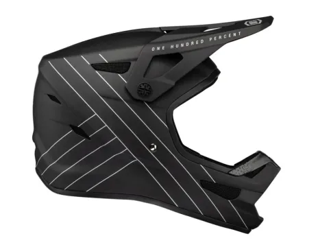 100% Status youth helmet YS black - leichter Fullface-Kinderhelm mit maximalem Schutz