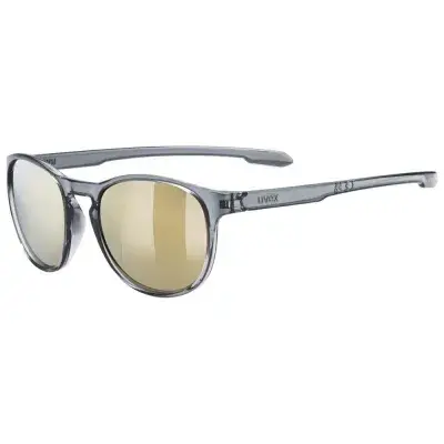 Uvex LGL 53 Sonnenbrille, Smoke-Rahmen, Mirror Gold Gläser, UV-Schutz 100%, Filterkategorie 3,…