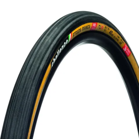 Challenge Gravel-Reifen Strada Bianca Pro Handmade TLR 40-622 Schwarz/braun - schneller Komfort auf…