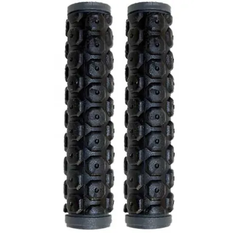 Messingschlager D2 KNOBS Fahrradgriffe 130 mm Schwarz-Grau - Komfort & Grip