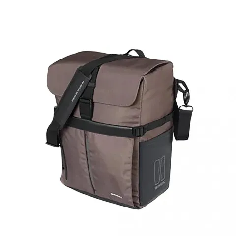Basil Move Einzelpacktasche MIK Hooks 15 Liter braun - wasserabweisend, Helmfach & tragbar