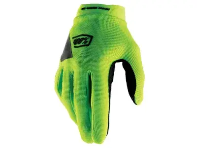 100% Ridecamp Gloves M fluo yellow - leichter MTB-Handschuh mit Top-Grip