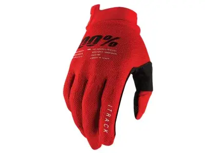 100% iTrack Gloves XL red - minimalistische MTB-Handschuhe mit maximalem Grip