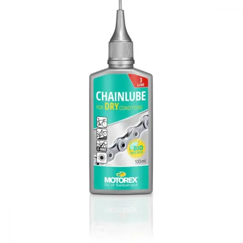 Motorex Kettenöl Chainlube Dry Conditions 100ml l weis - saubere, trockene Hochleistungs-Schmierung