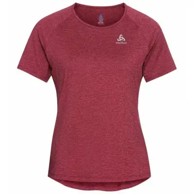 Odlo Women´s T-shirt crew neck s/s RUN EASY holly berry melange Größe XL