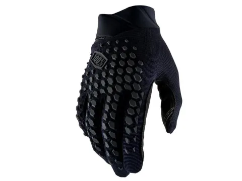 100% Geomatic Gloves S Black/Charcoal - komfortabler MTB-Handschuh mit Top-Grip