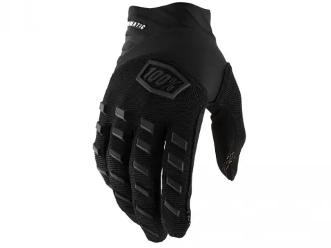 100% Airmatic Youth Gloves L Black/Charcoal - atmungsaktive MTB-Handschuhe für Kids