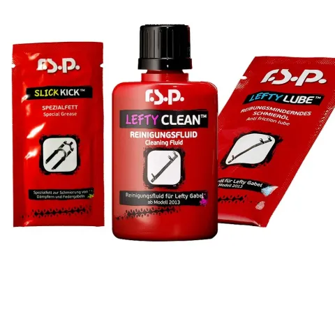 RSP Lefty Ocho Service Kit - 50ml Clean, 10ml Lube, 8g Slick Kick Wartungsset für Cannondale