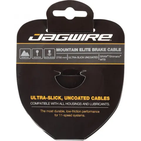 Jagwire Bremszug Mountain Elite Ultra-Slick 1,5 × 2750 mm Silber - Extrem geringe Reibung