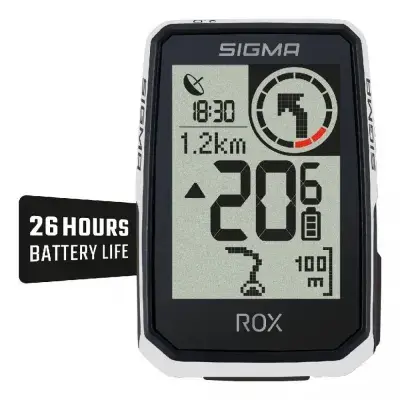 Sigma Sport ROX 2.0 Endurance weiss - GPS Fahrradcomputer mit 2,0" Display, IPX7 wasserdicht, 26h…