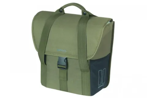 Basil Einzelpacktasche Go 16 Liter - Dunkelgrün 14x28x31 cm (Hook-On System, Kordelverschluss,…