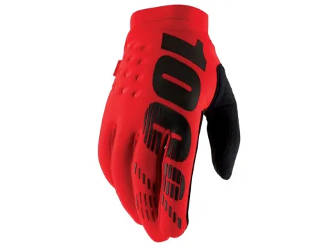 100% Brisker Cold Weather Glove L red - warmer MTB-Handschuh mit direktem Griffgefühl