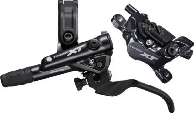 Shimano Deore XT BR-M8120/BL-M8100 Scheibenbremse vorn links - kraftvolle 4-Kolben-Performance