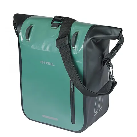 Basil Fahrradtasche Rivo M Einzeltasche 12-15L silbergrün-schwarz mit MIK Hooks…
