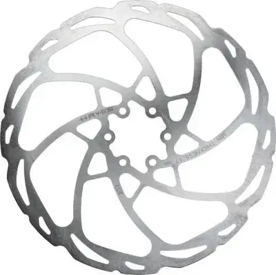 Hayes D-Series Bremsscheibe 6-Loch 180 mm Silber - Geräuschreduzierend